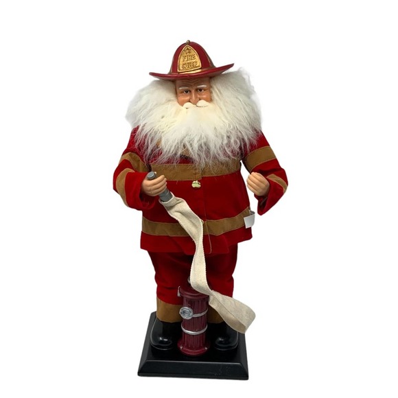 Fireman Santa Fire Hose Hydrant Christmas Firefighter Decor - Picture 9 of 13